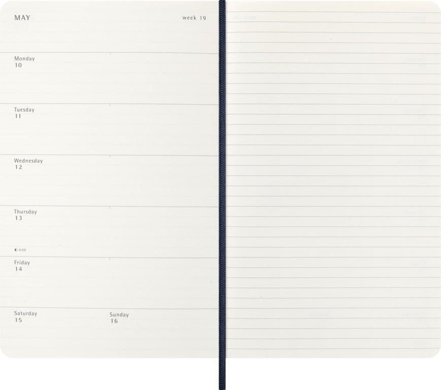 Agenda 2027 Moleskine 12M Planner Weekly 7dagen/1pagina large sc sapphire blue 3