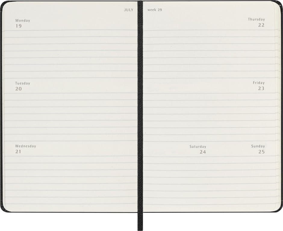 Agenda 2027 Moleskine 12M Planner Weekly 7dagen/2pagina's pocket hc black 3