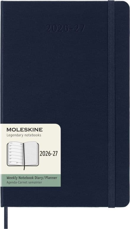 Agenda 2027 Moleskine 18M Planner Weekly 7dagen/1pagina large hc sapphire blue