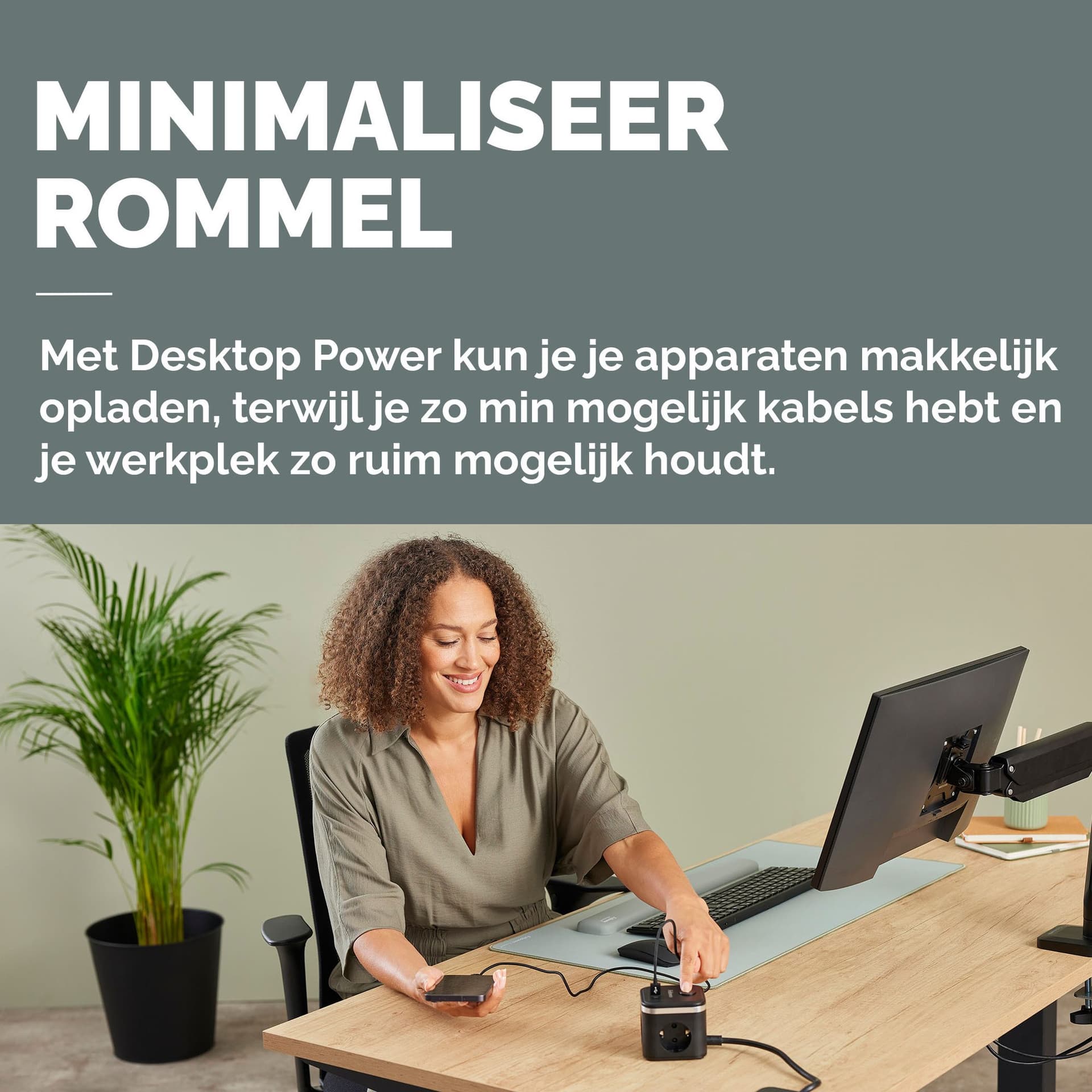 Stekkerblok Fellowes Power Cube F 3vdg 1xUSB A 2xUSB C 2 meter zwart 7