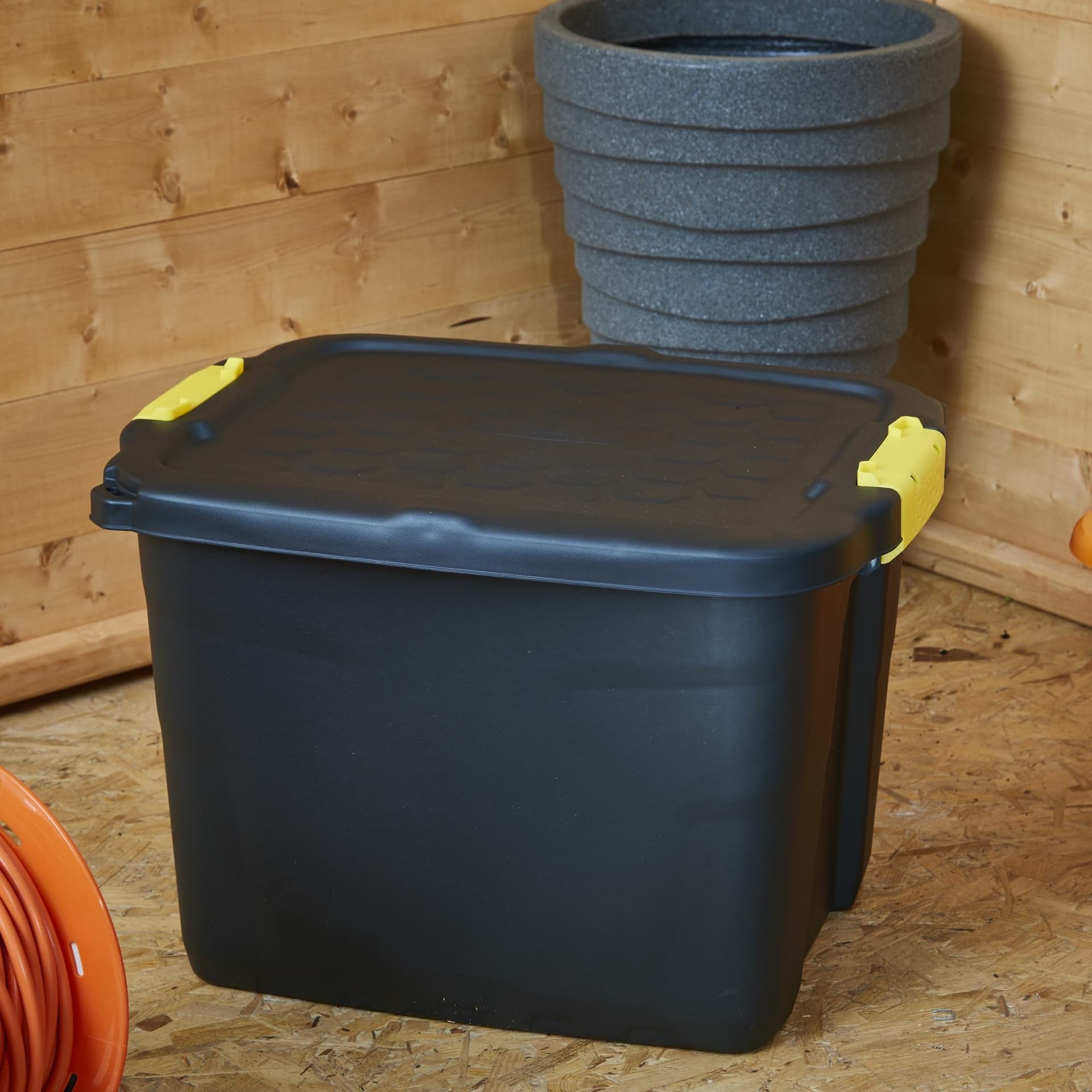 Opbergbox Bankers Box 42 liter met handgrepen robuust zwart 3