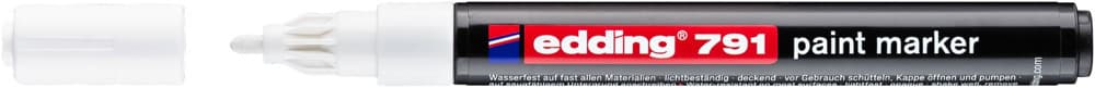 Paintmarker edding 791 op alcoholbasis 1-2mm wit