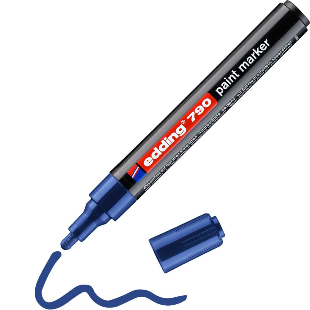 Paintmarker edding 790 op alcoholbasis 2-3mm blauw 2