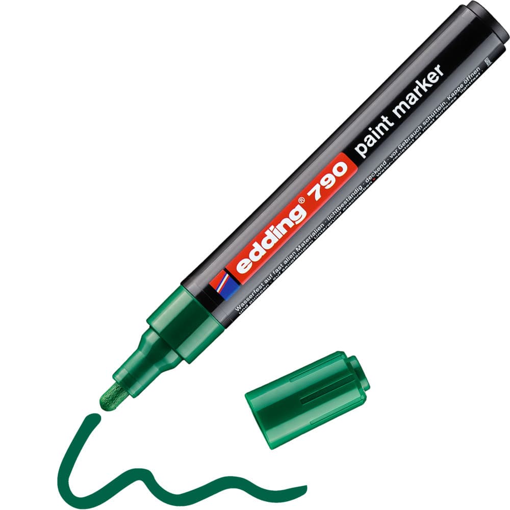 Paintmarker edding 790 op alcoholbasis 2-3mm groen 2