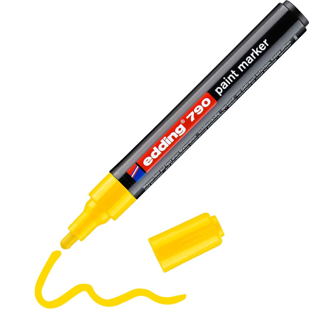 Paintmarker edding 790 op alcoholbasis 2-3mm geel 2