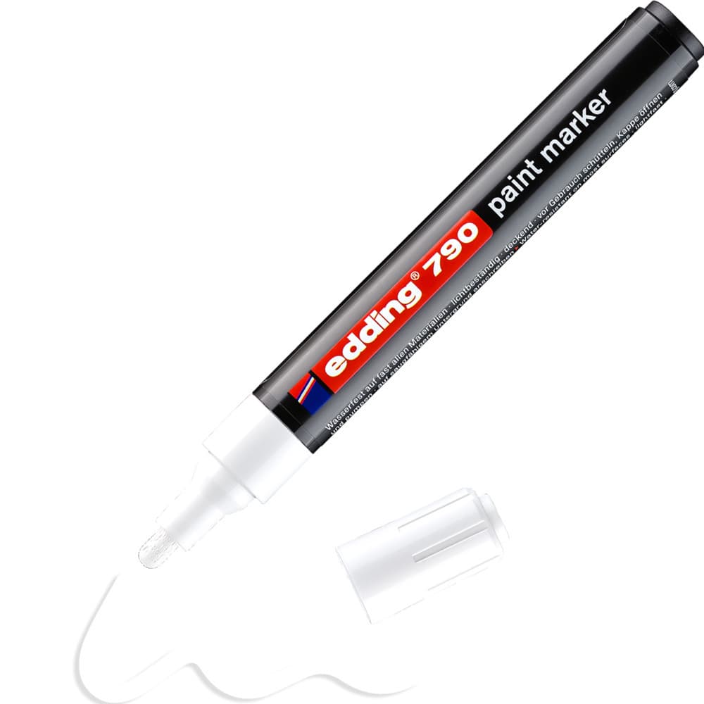 Paintmarker edding 790 op alcoholbasis 2-3mm wit 2