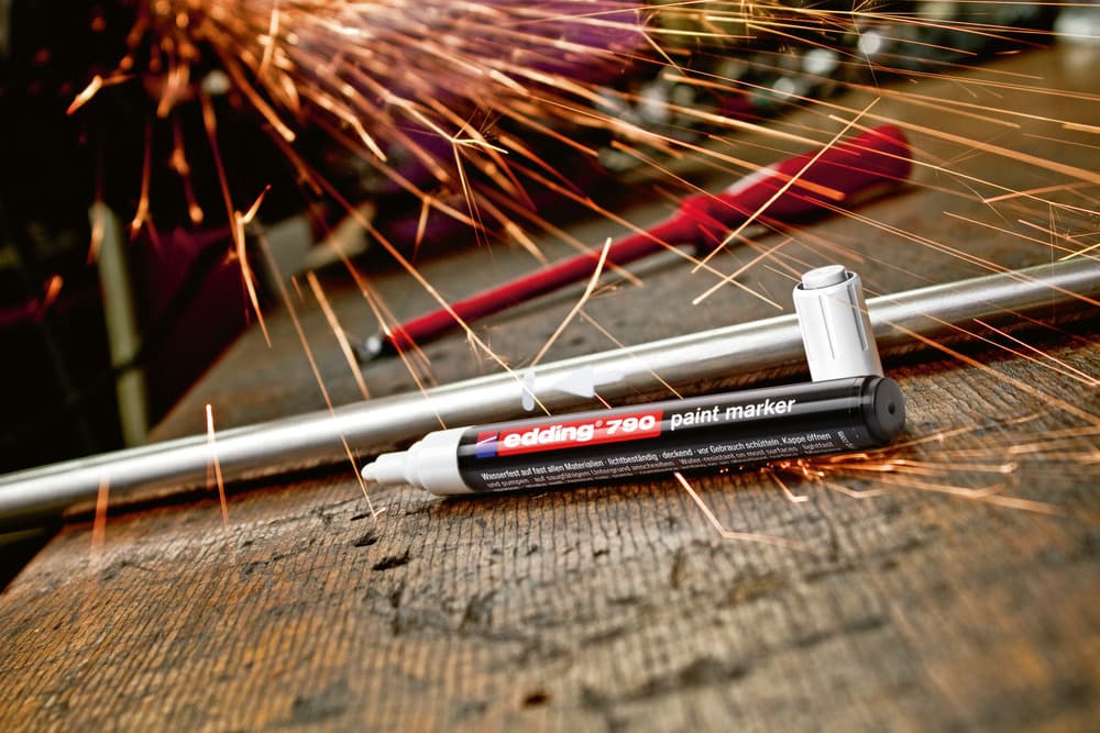 Paintmarker edding 790 op alcoholbasis 2-3mm wit 3