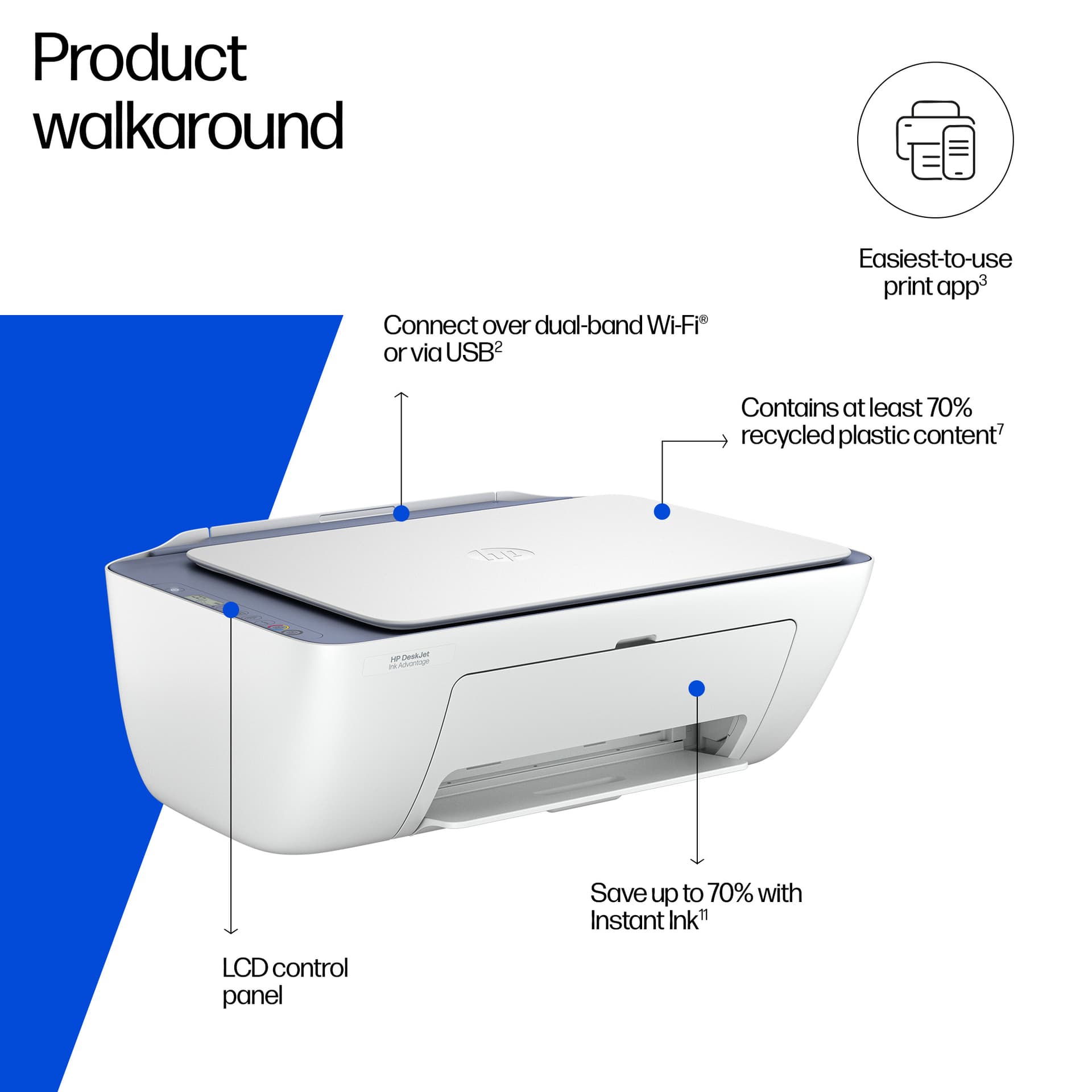 Multifunctional inktjet printer HP DeskJet 2922 4