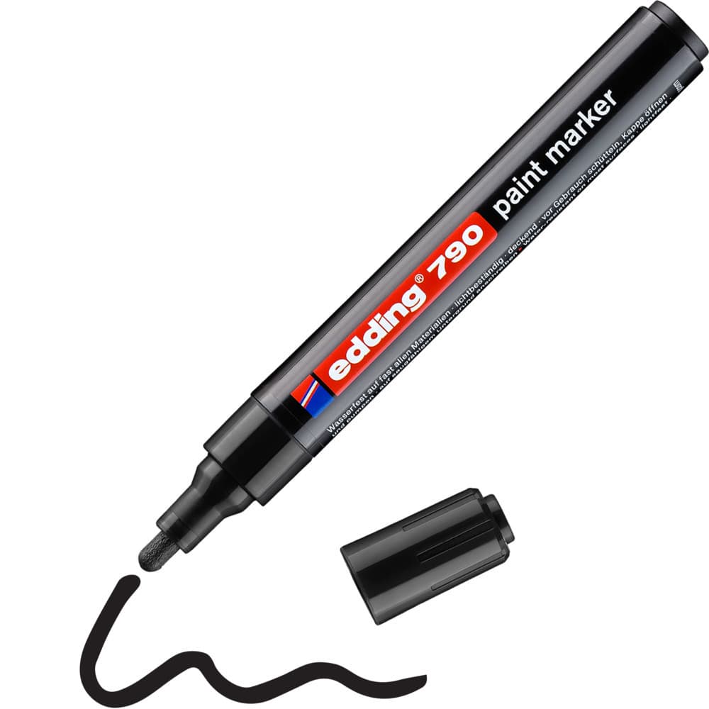 Paintmarker edding 790 op alcoholbasis 2-3mm zwart 2