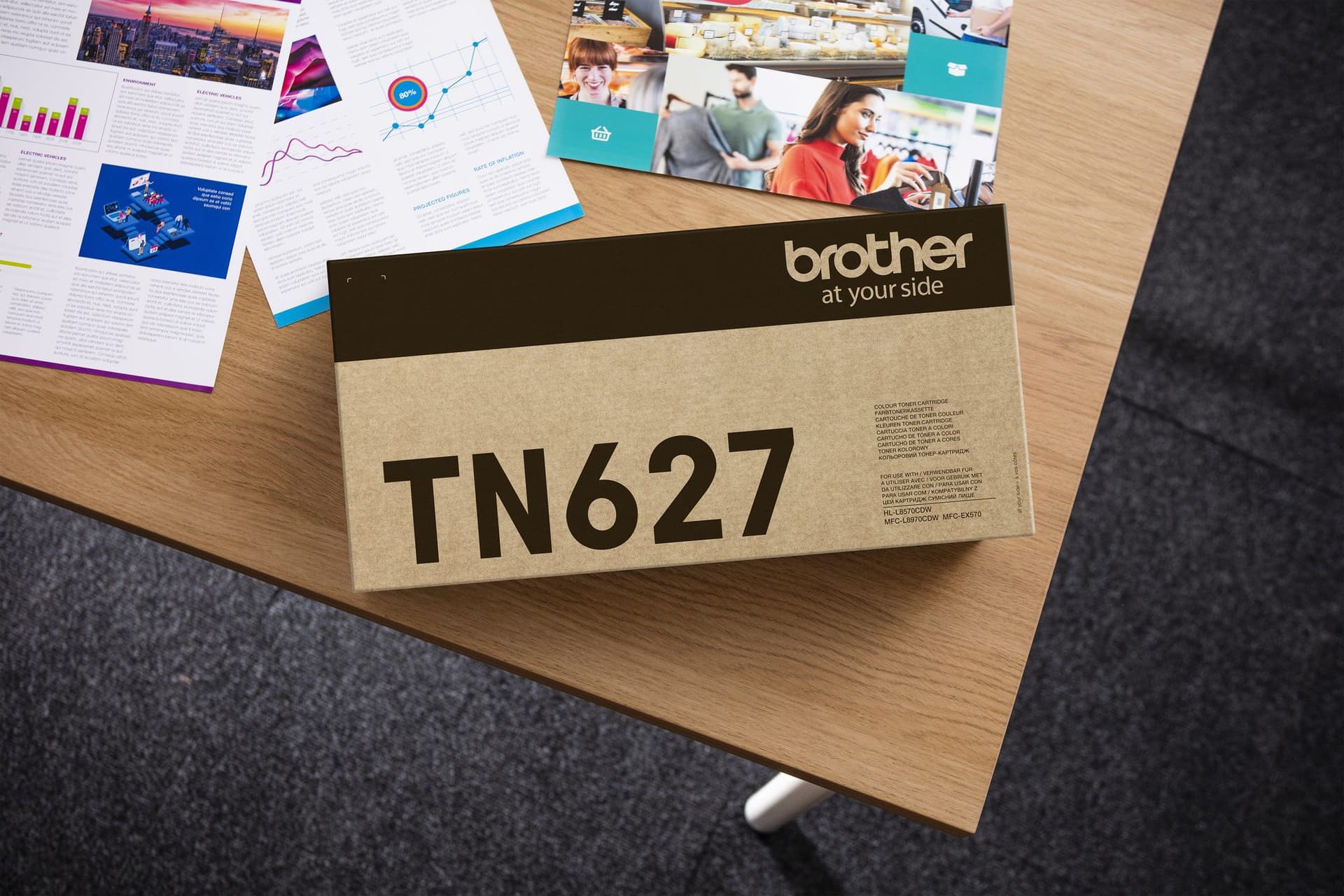 Toner Brother TN-627M rood 4