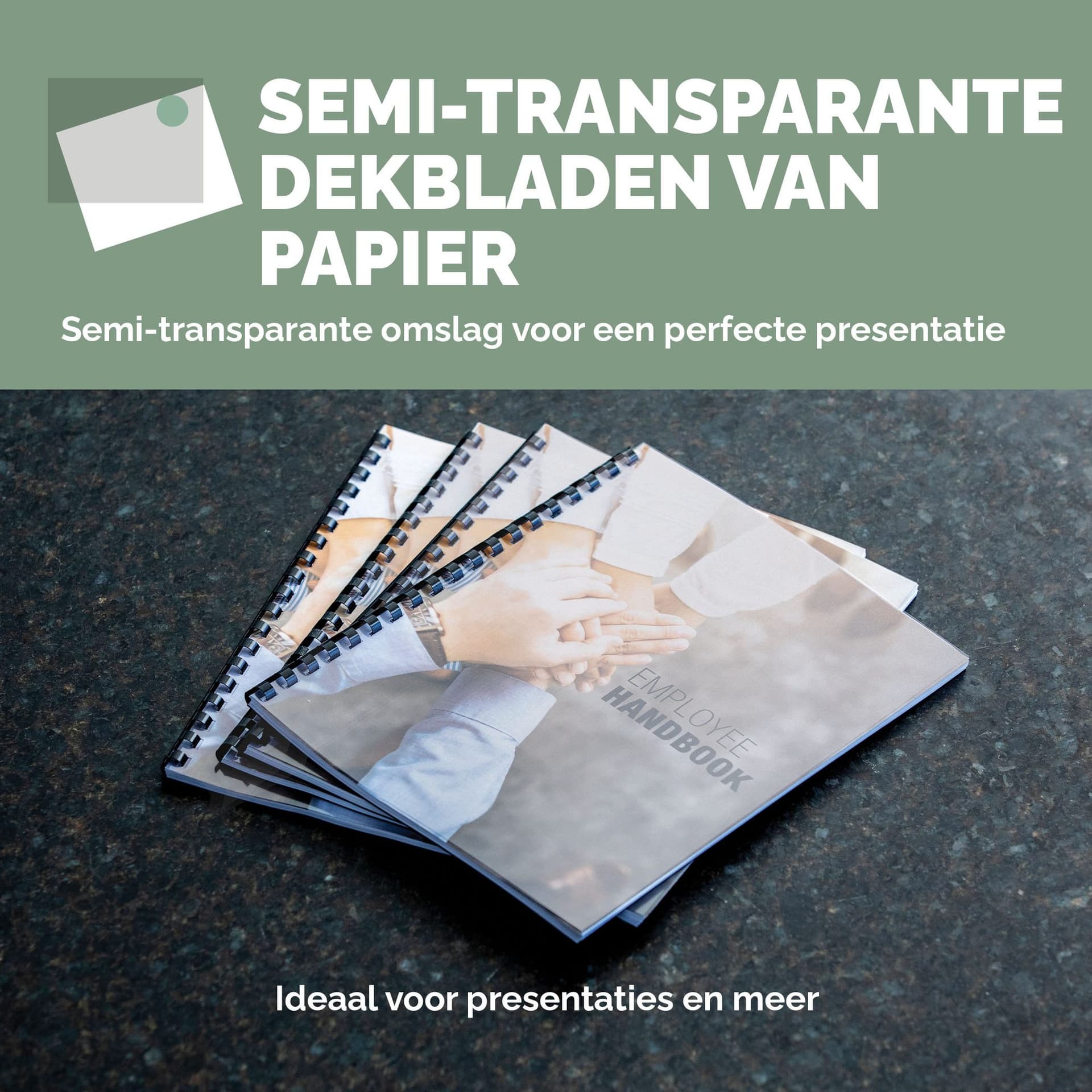 Voorblad Fellowes A4 FSC translucent papier 150gram 50vel 4