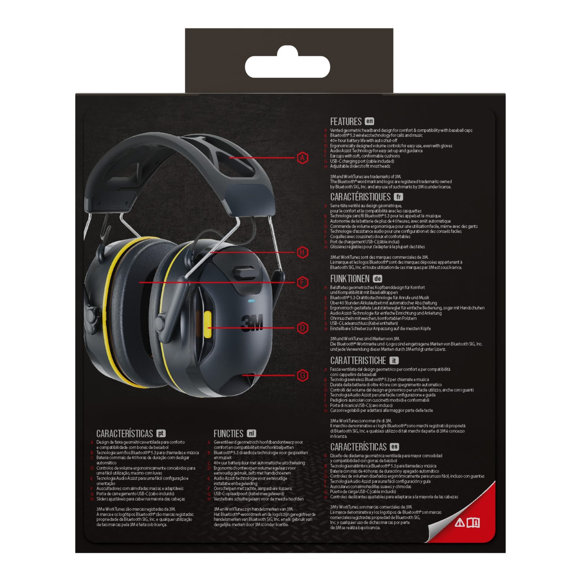 Oorkap 3M WorkTunes Connect Bluetooth 94-110 dB zwart 6