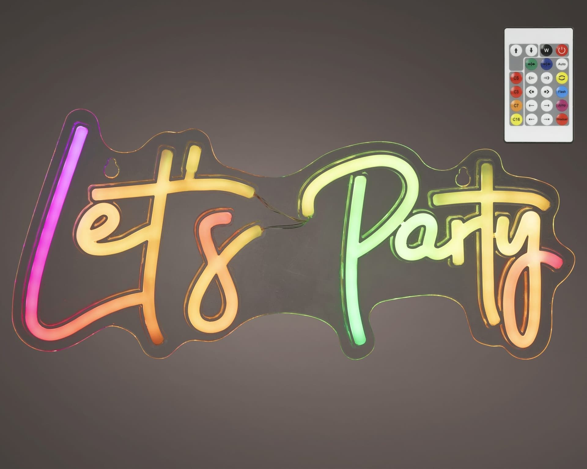 Ledbord Lumineo indoor USB neon Let's Party led Colour change effects 6