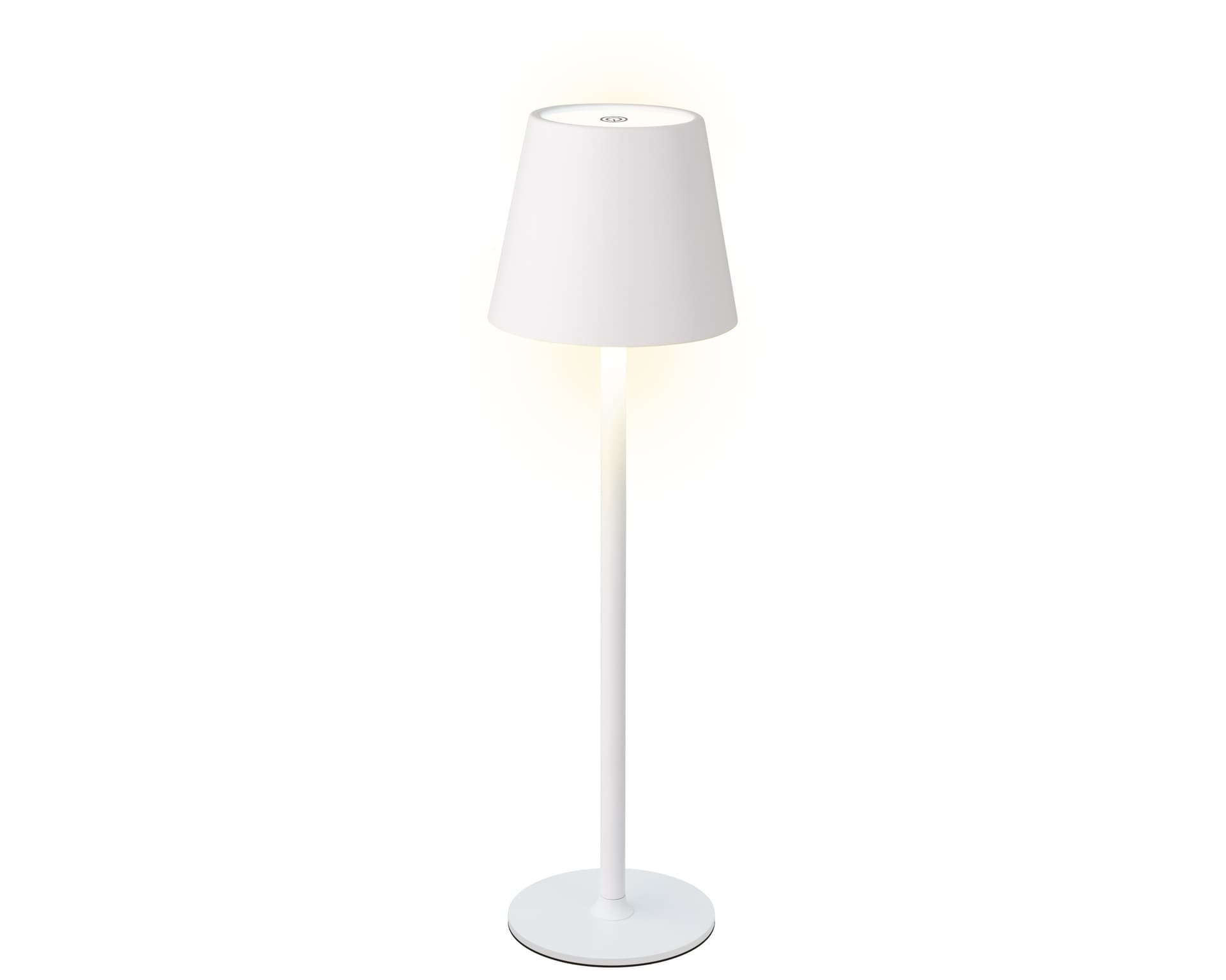 Tafellamp Lumineo led oplaadbaar steady binnen wit
