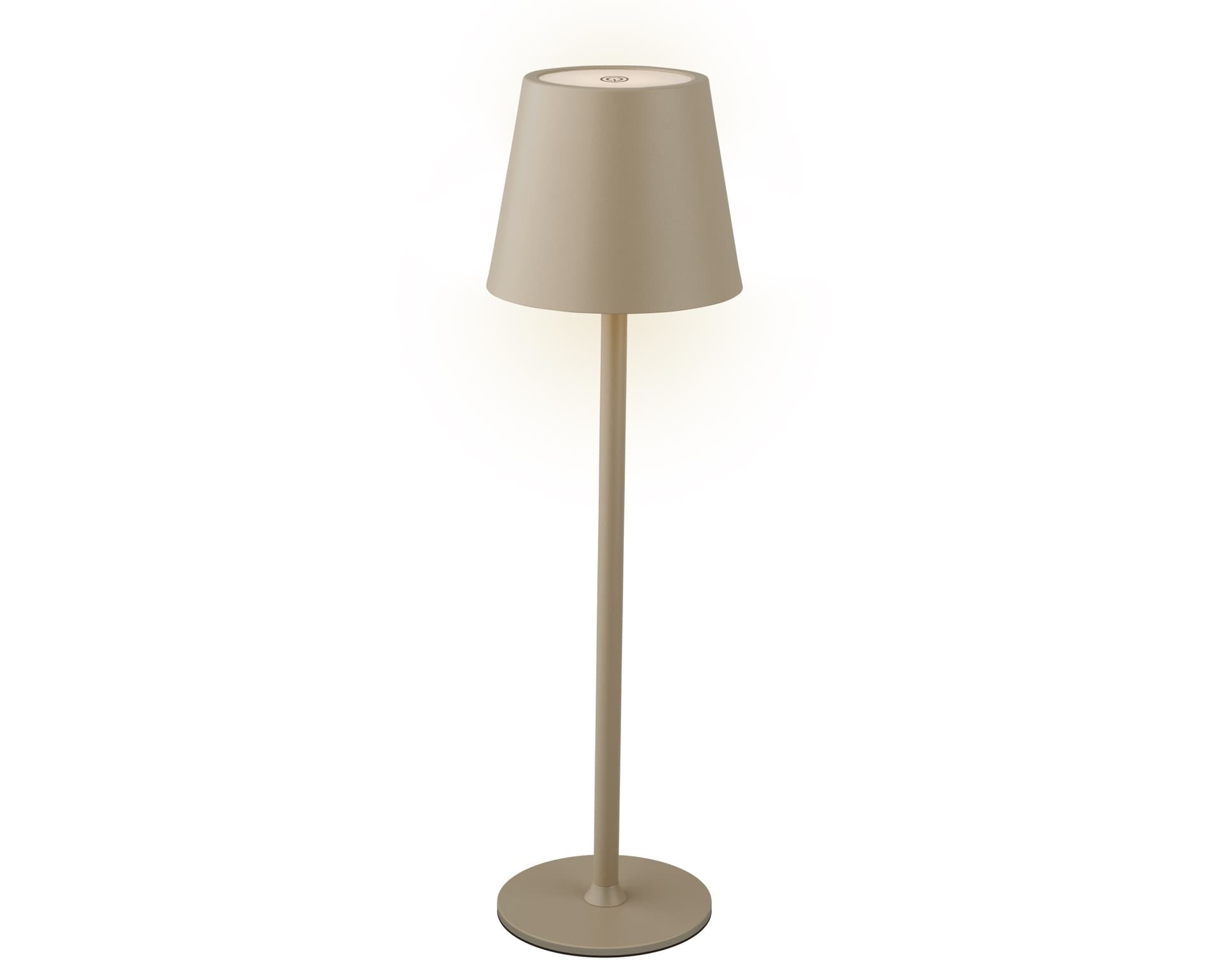 Tafellamp Lumineo led oplaadbaar steady binnen bruin