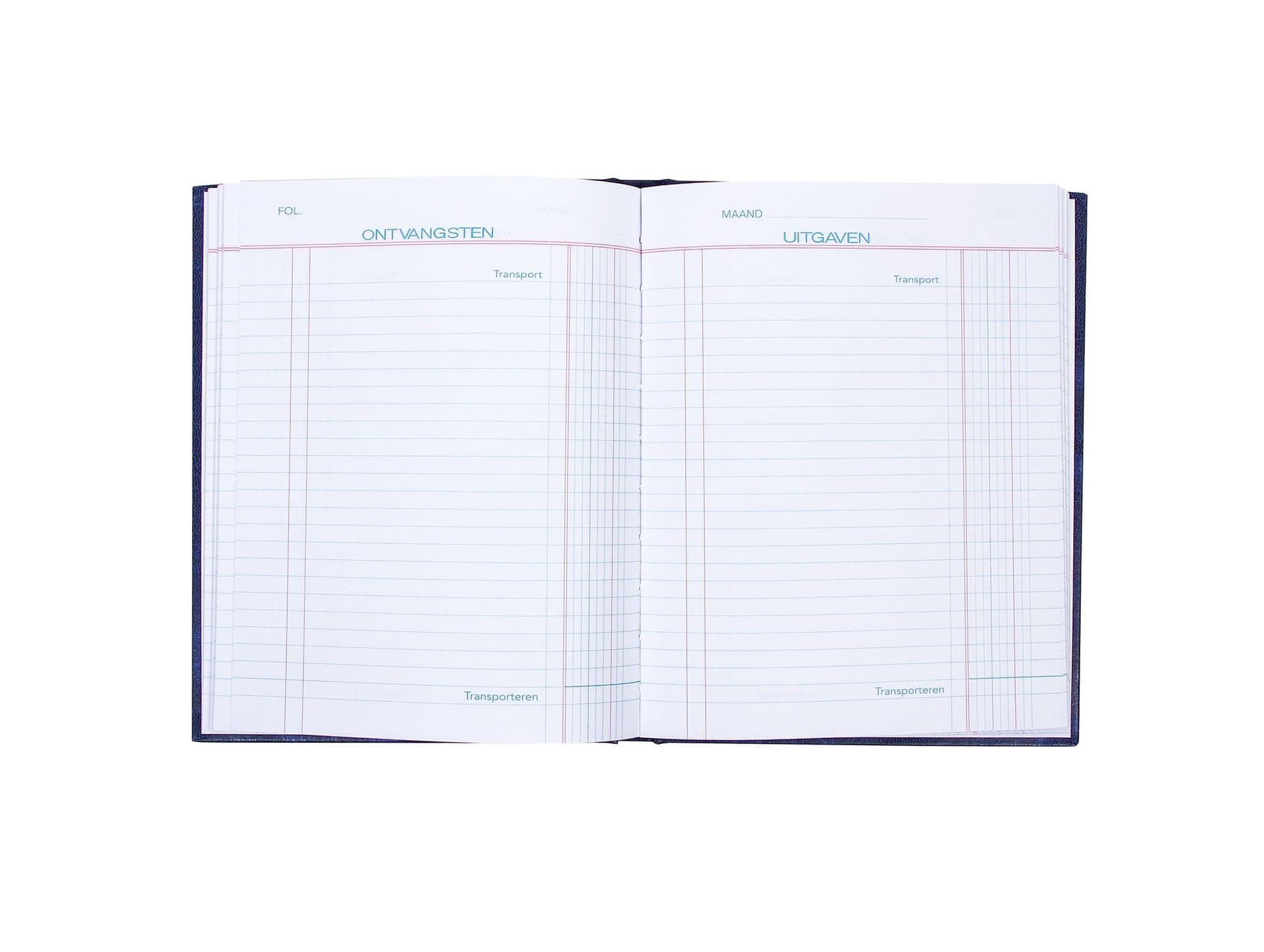 Kasboek Quantore 165x210mm 192blz 1 kolom blauw 2