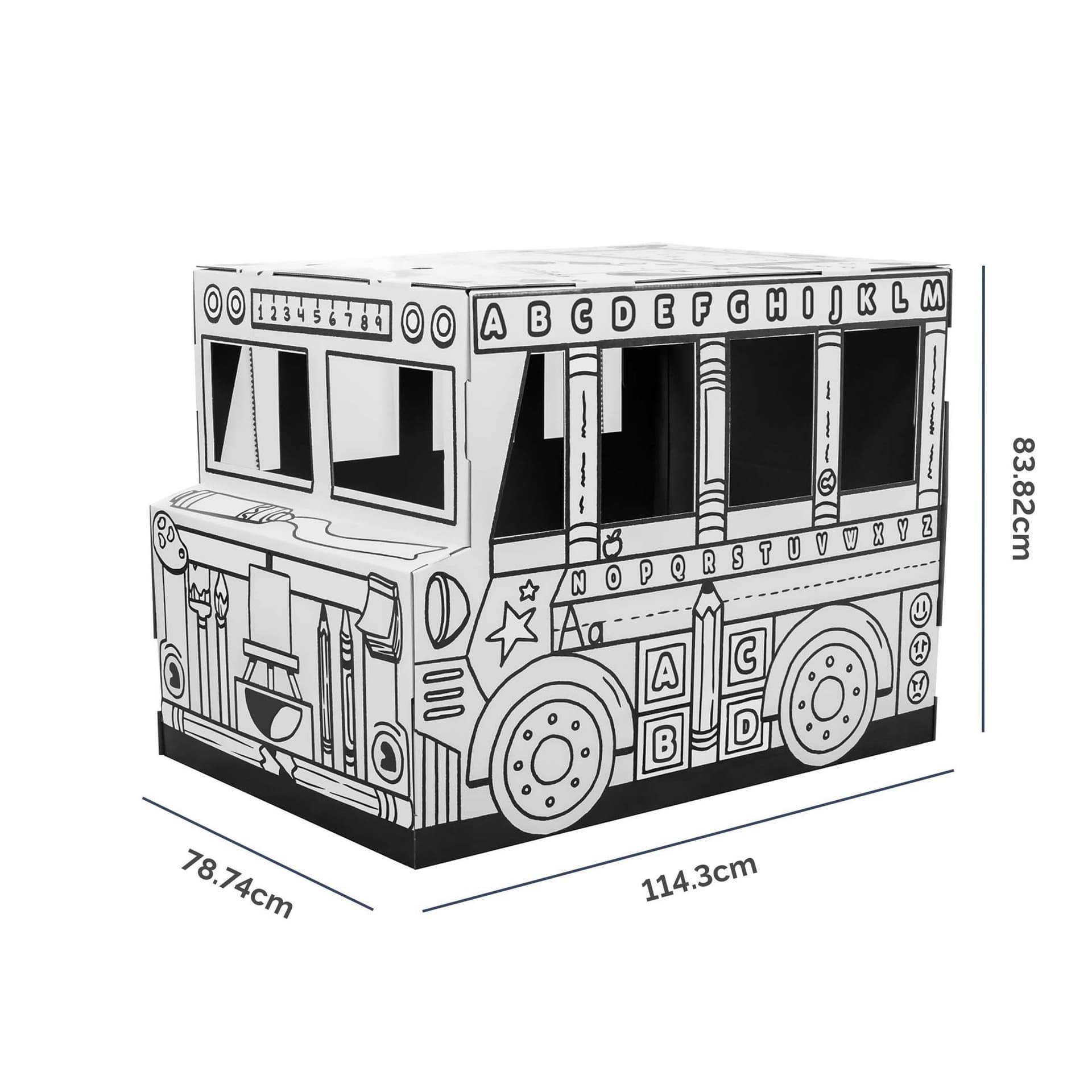 Kartonnen Speelbus Bankers Box Play inkleurbaar 2