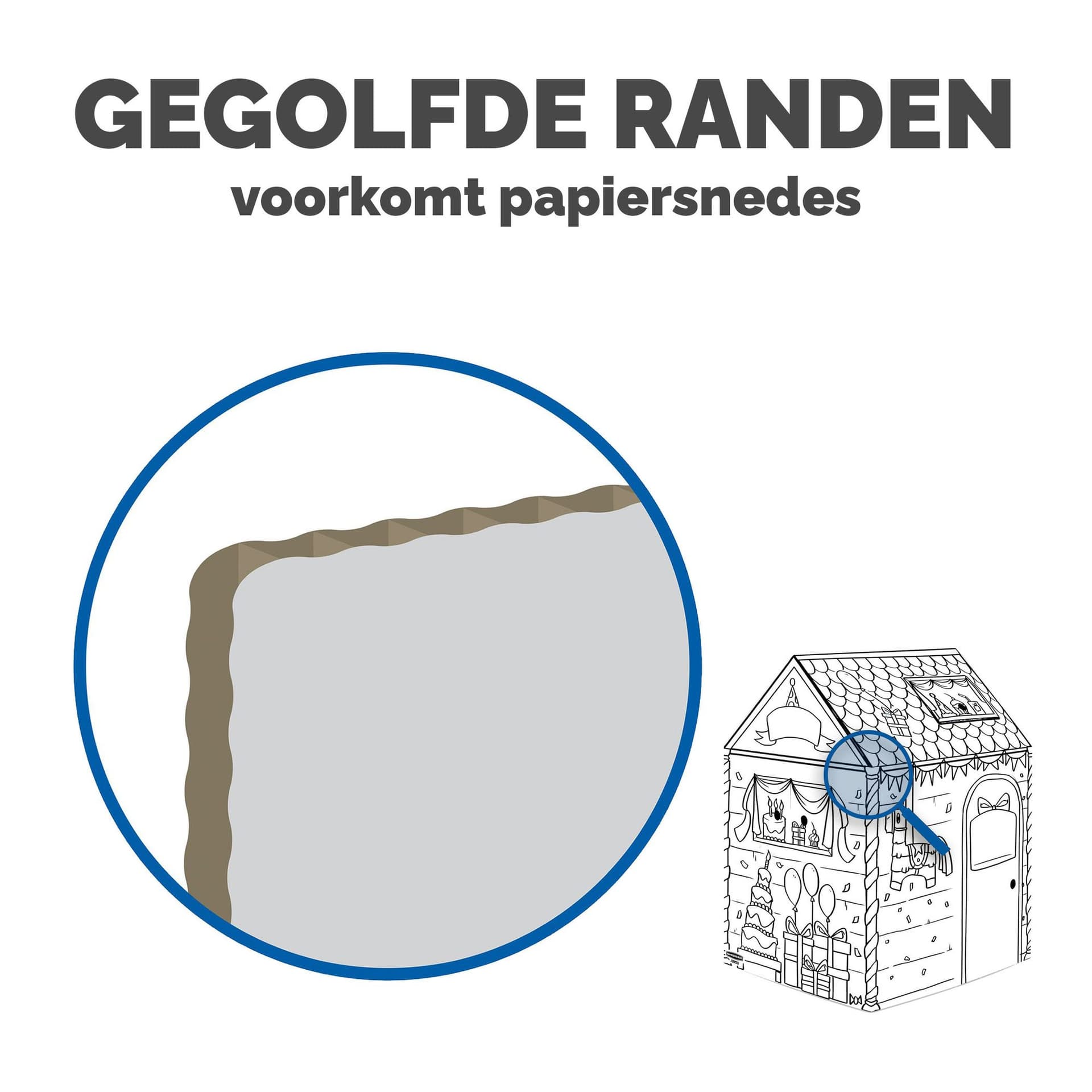 Kartonnen speelhuis XL Verjaardag Bankers Box Play inkleurbaar 3
