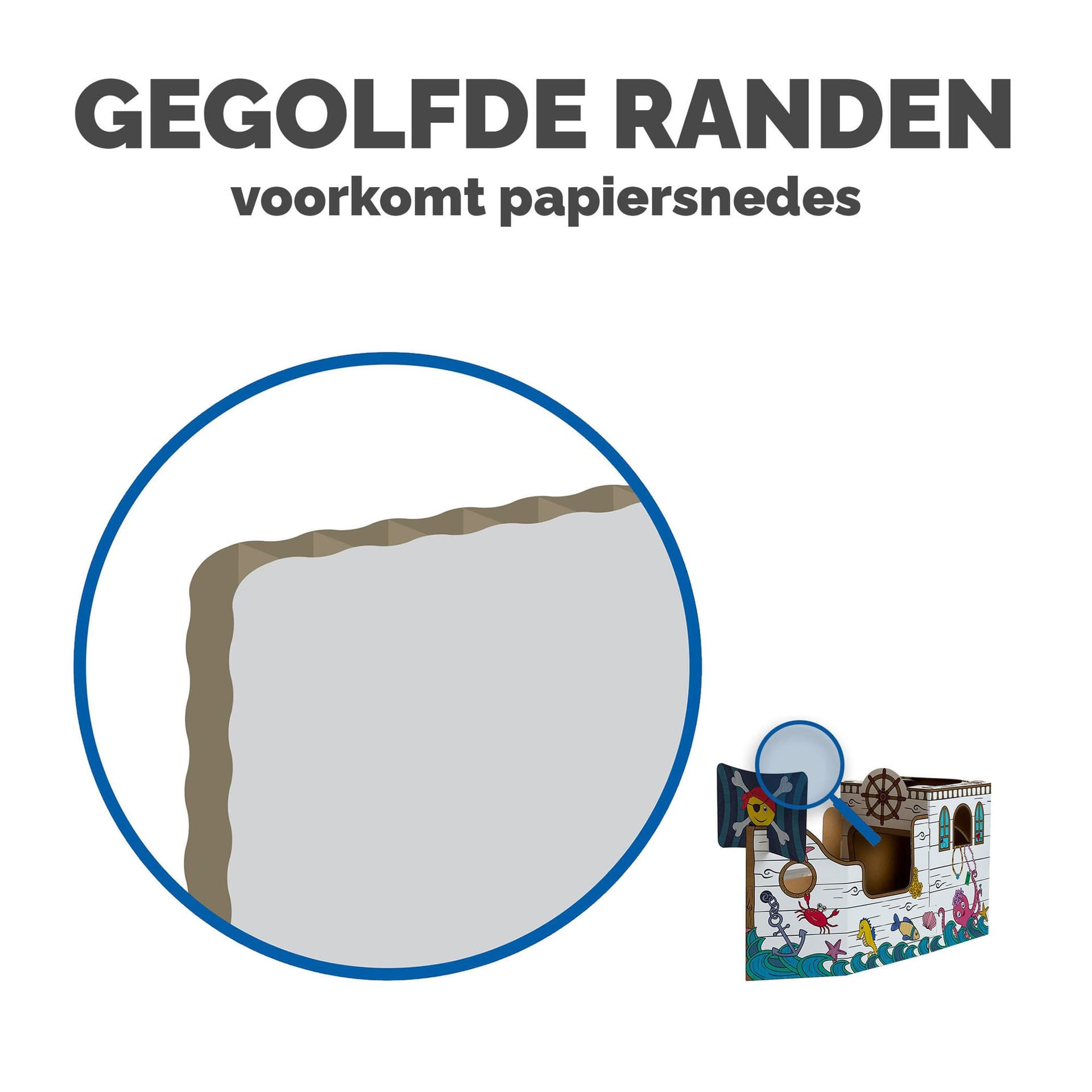 Kartonnen Piratenschip XL Bankers Box Play inkleurbaar 3