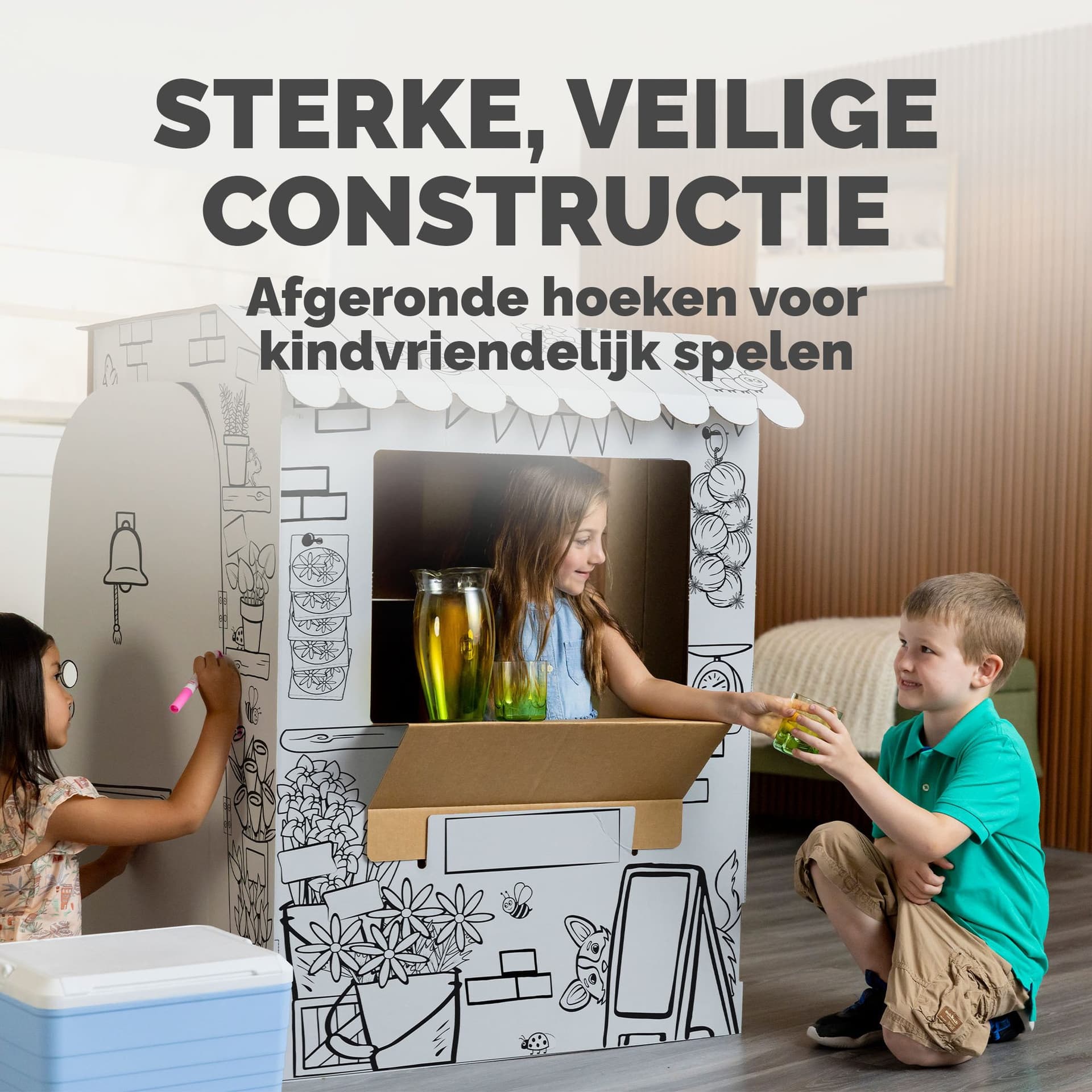 Kartonnen Marktkraam XL Bankers Box Play inkleurbaar 5
