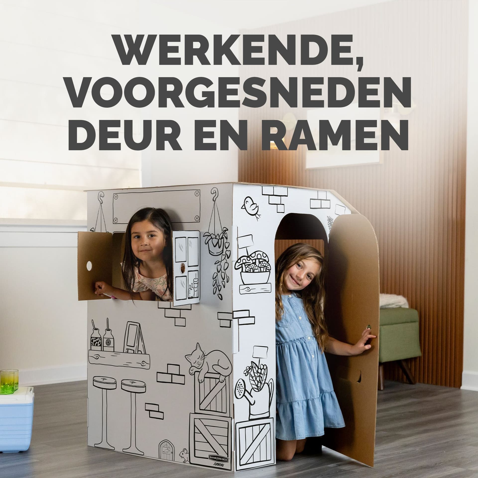 Kartonnen Marktkraam XL Bankers Box Play inkleurbaar 6