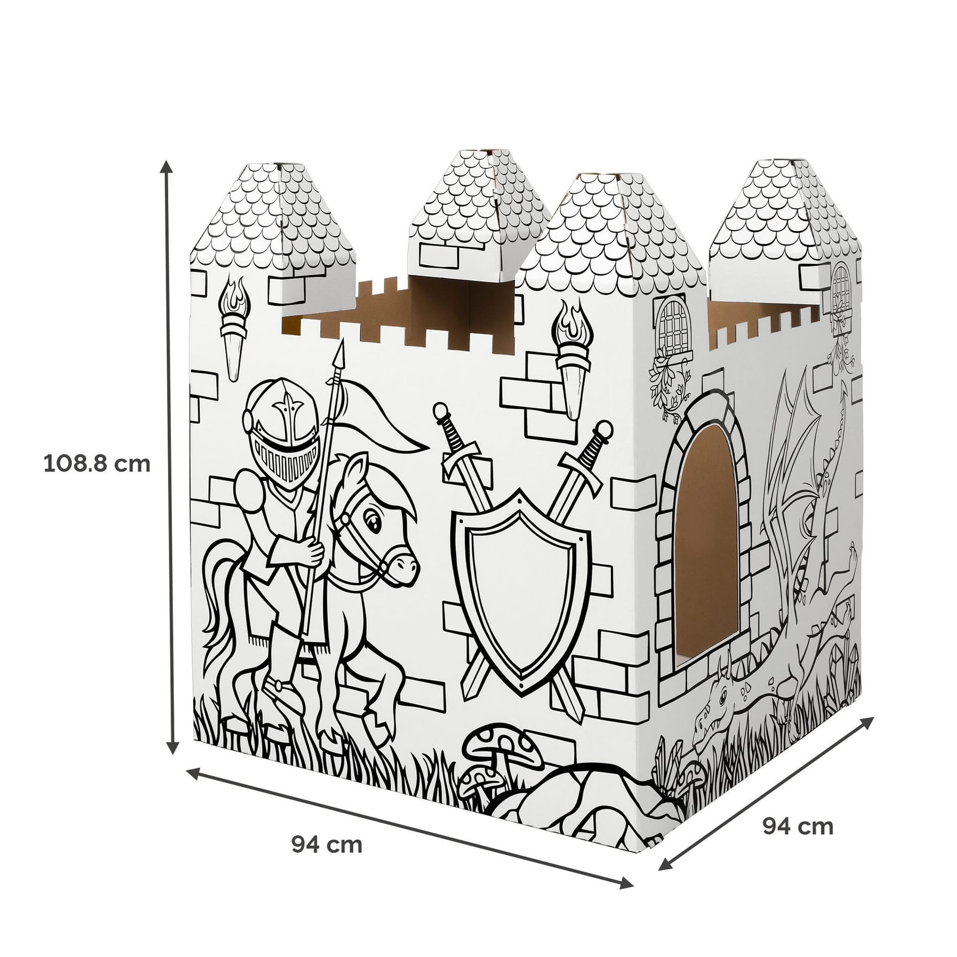 Kartonnen Kasteel XL Bankers Box Play inkleurbaar 2