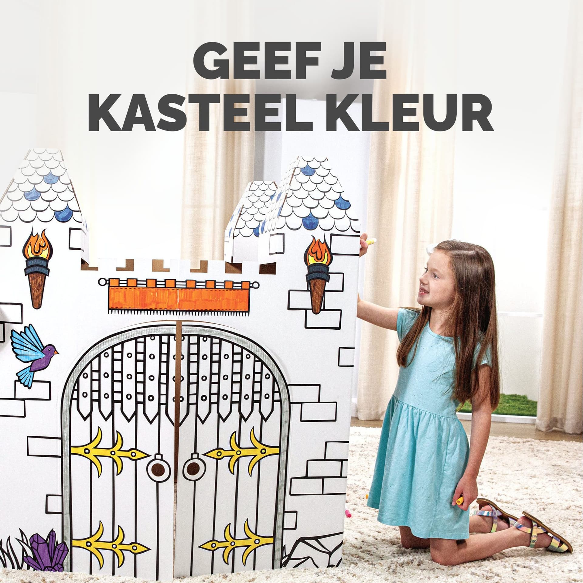 Kartonnen Kasteel XL Bankers Box Play inkleurbaar 4