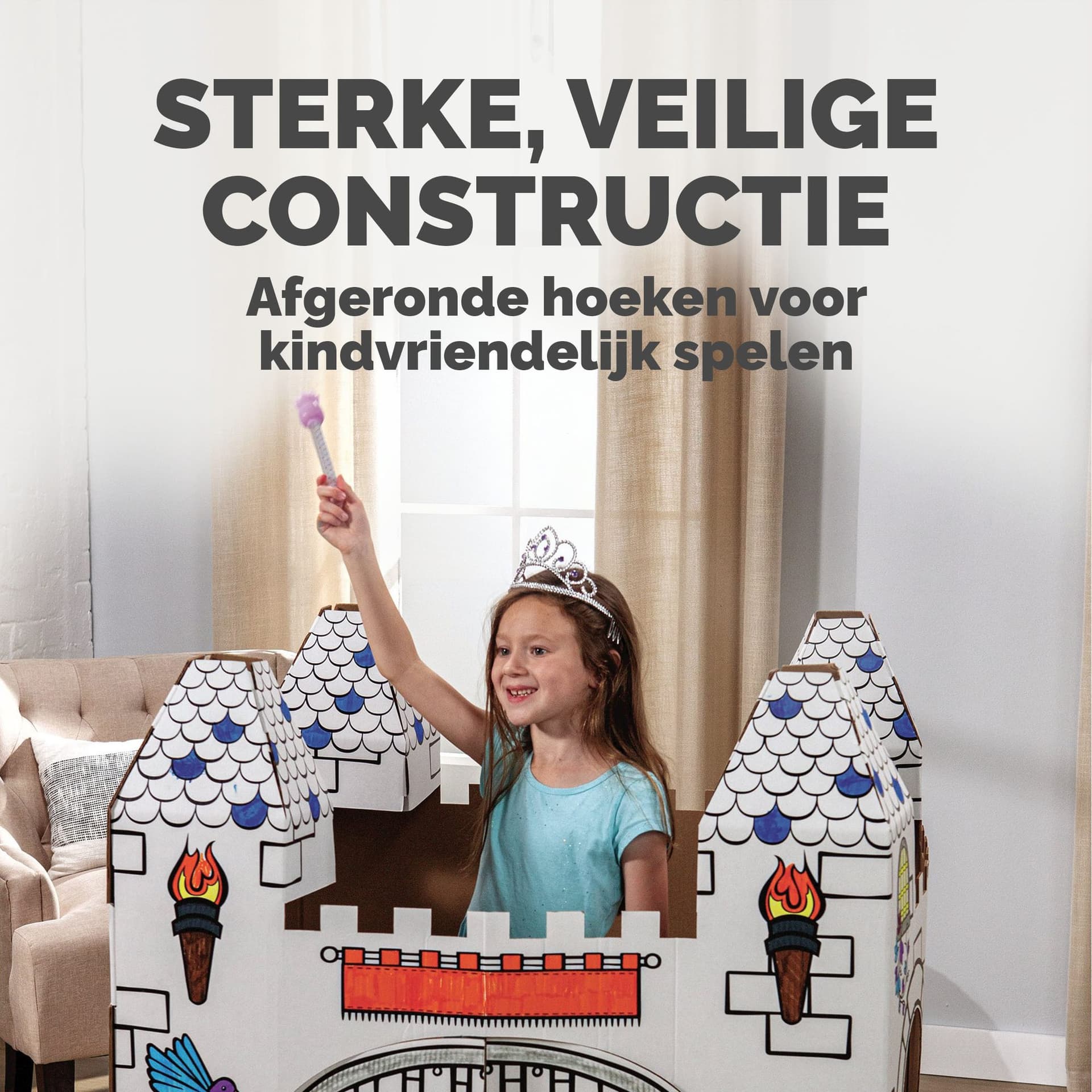 Kartonnen Kasteel XL Bankers Box Play inkleurbaar 5
