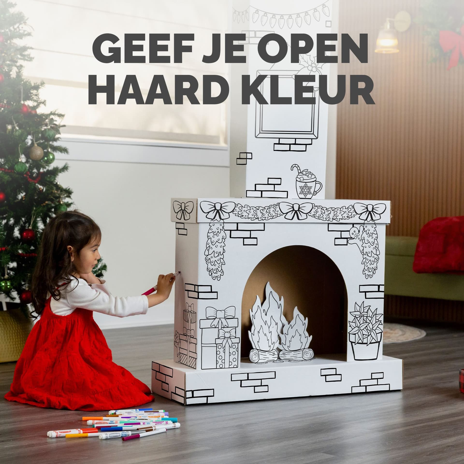 Kartonnen Openhaard XL Bankers Box Play inkleurbaar 4