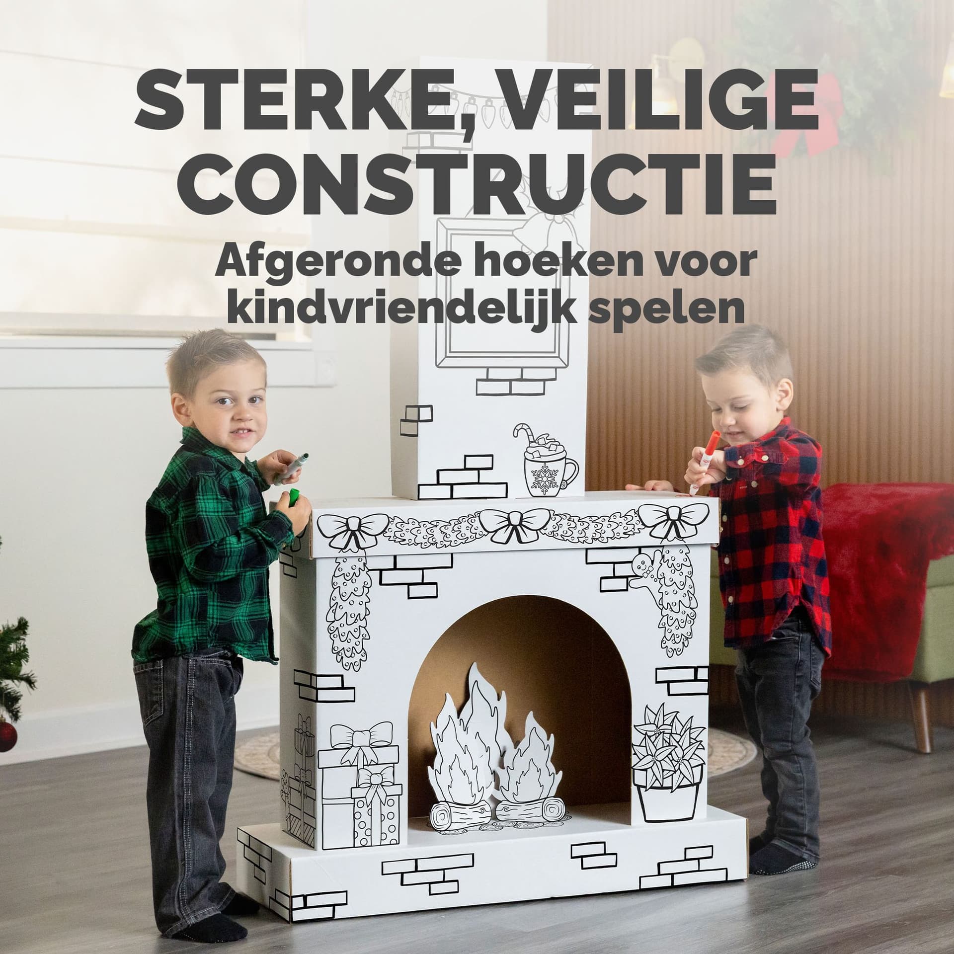Kartonnen Openhaard XL Bankers Box Play inkleurbaar 5