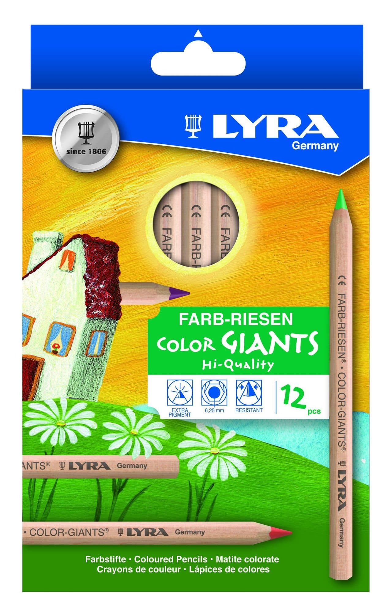 Kleurpotlood LYRA Color Giants Nature set à 12 kleuren