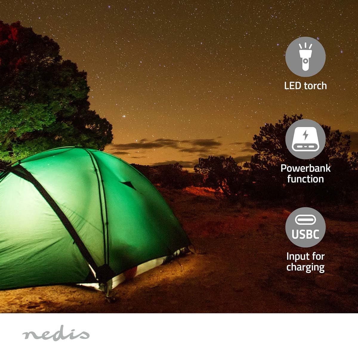 Noodradio Nedis DAB+ FM zonnepaneel 9