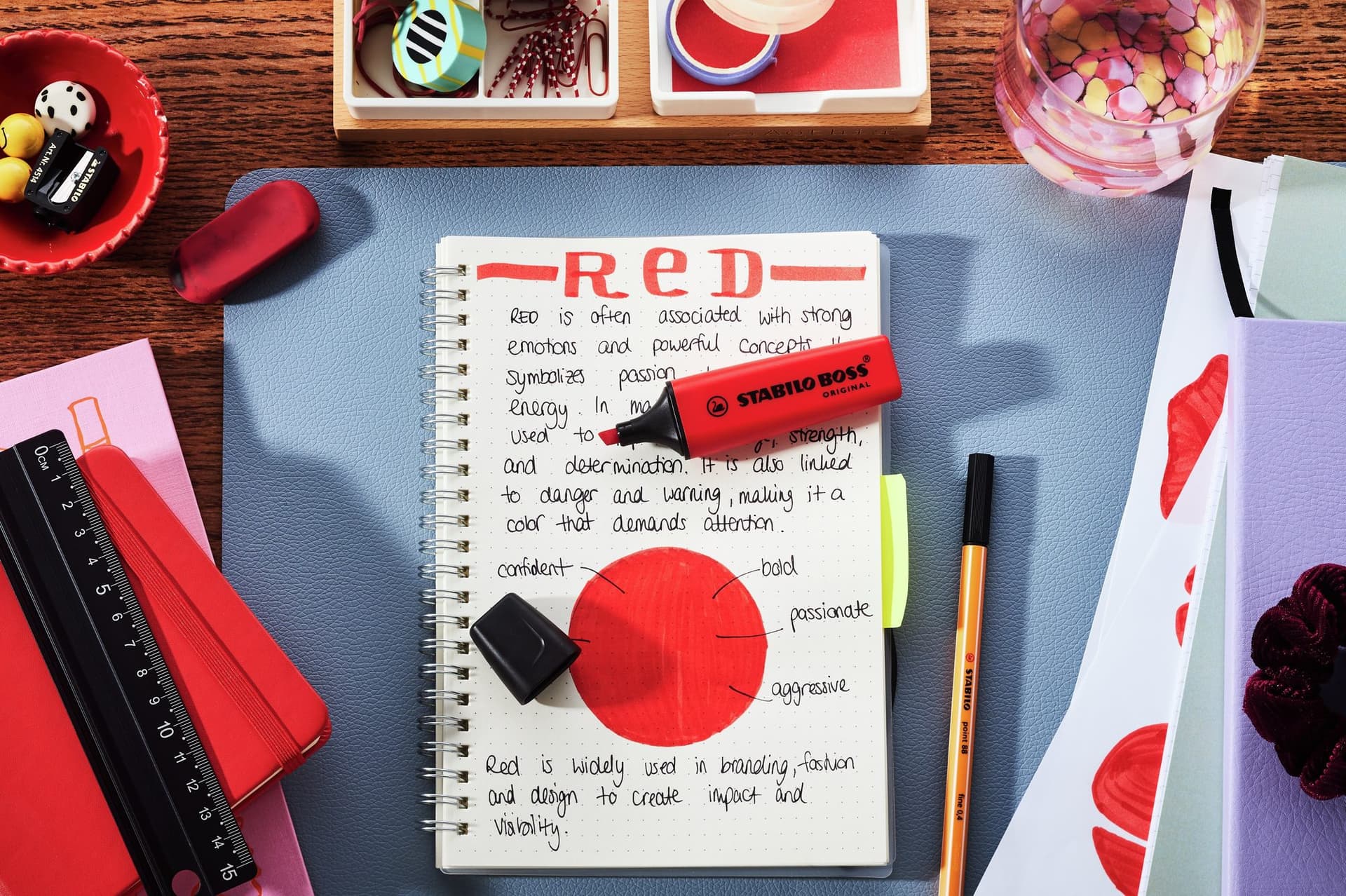Markeerstift STABILO Boss 70/48 echt rood blister à 1 stuk 4