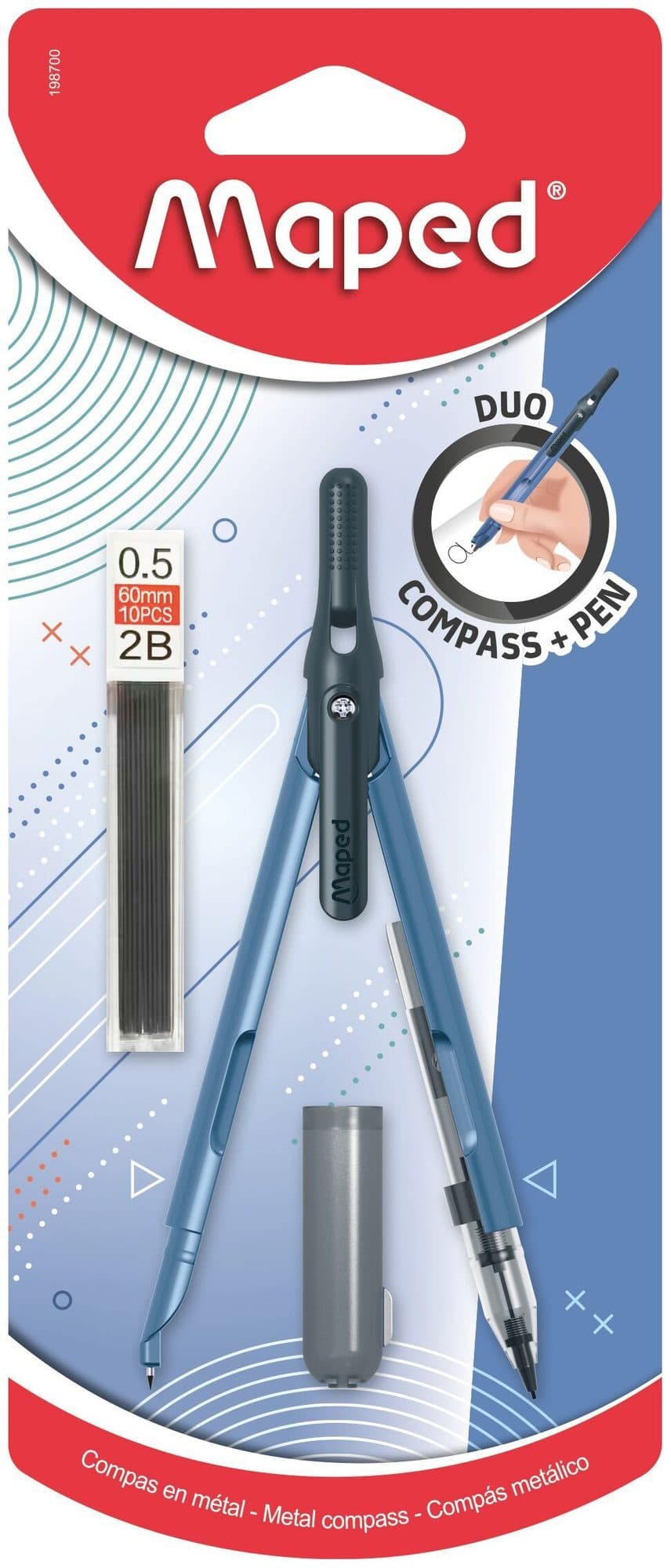 Penpasser Maped 3-delig assorti 2