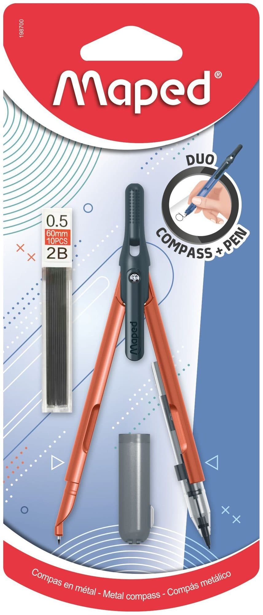 Penpasser Maped 3-delig assorti 3