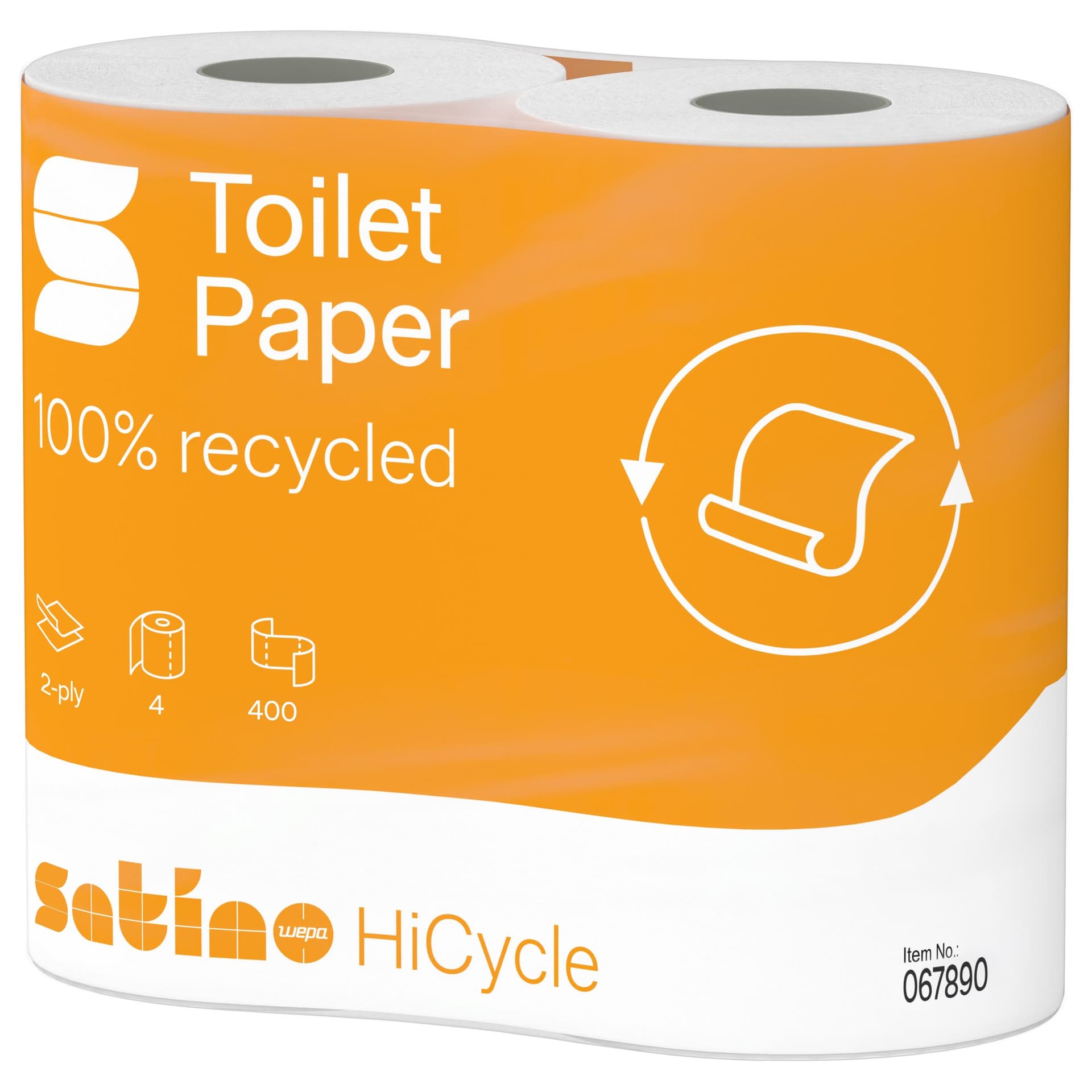 Toiletpapier Satino MT1 HiCycle 2-laags 4x200 vel wit 067890 3