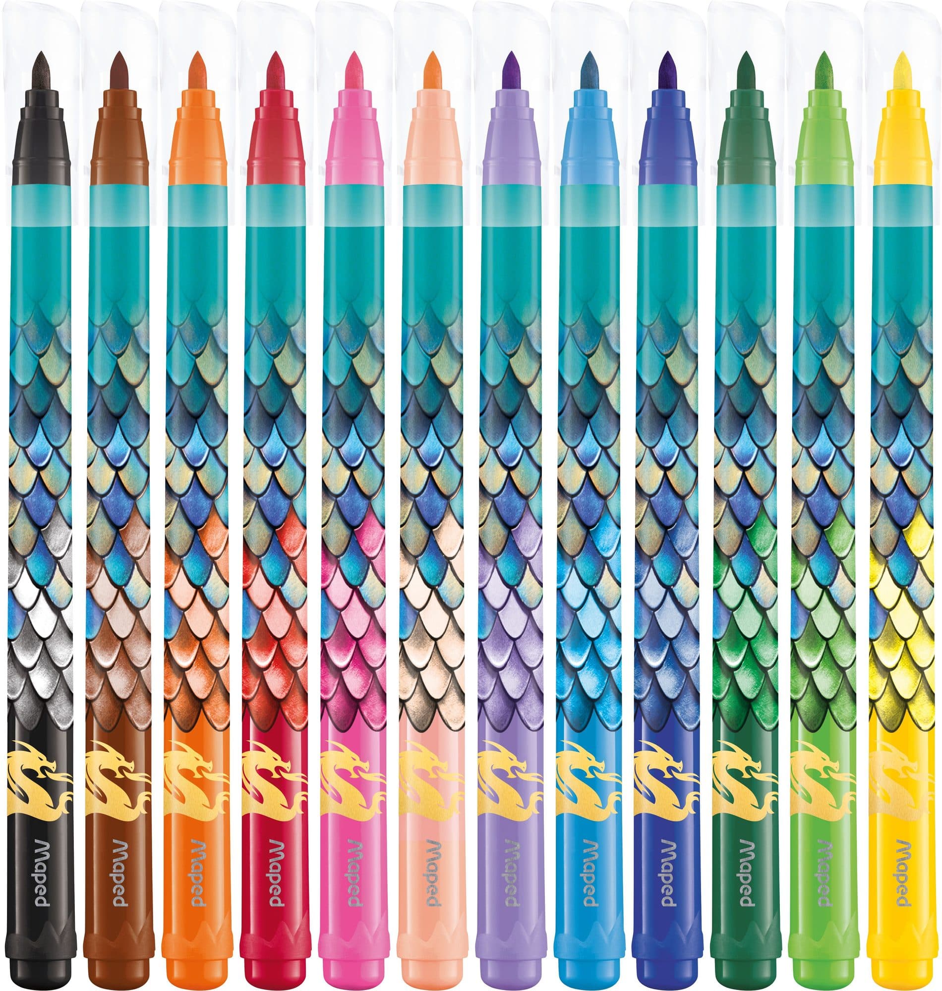 Viltstift Maped Dragon set à 12 kleuren 2
