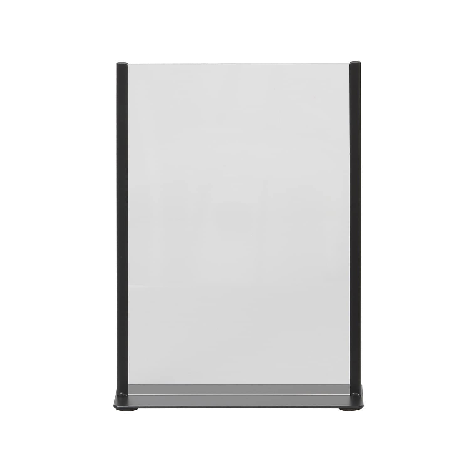 Kaarthouder Europel metaal met acryl bord A4 zwart 2