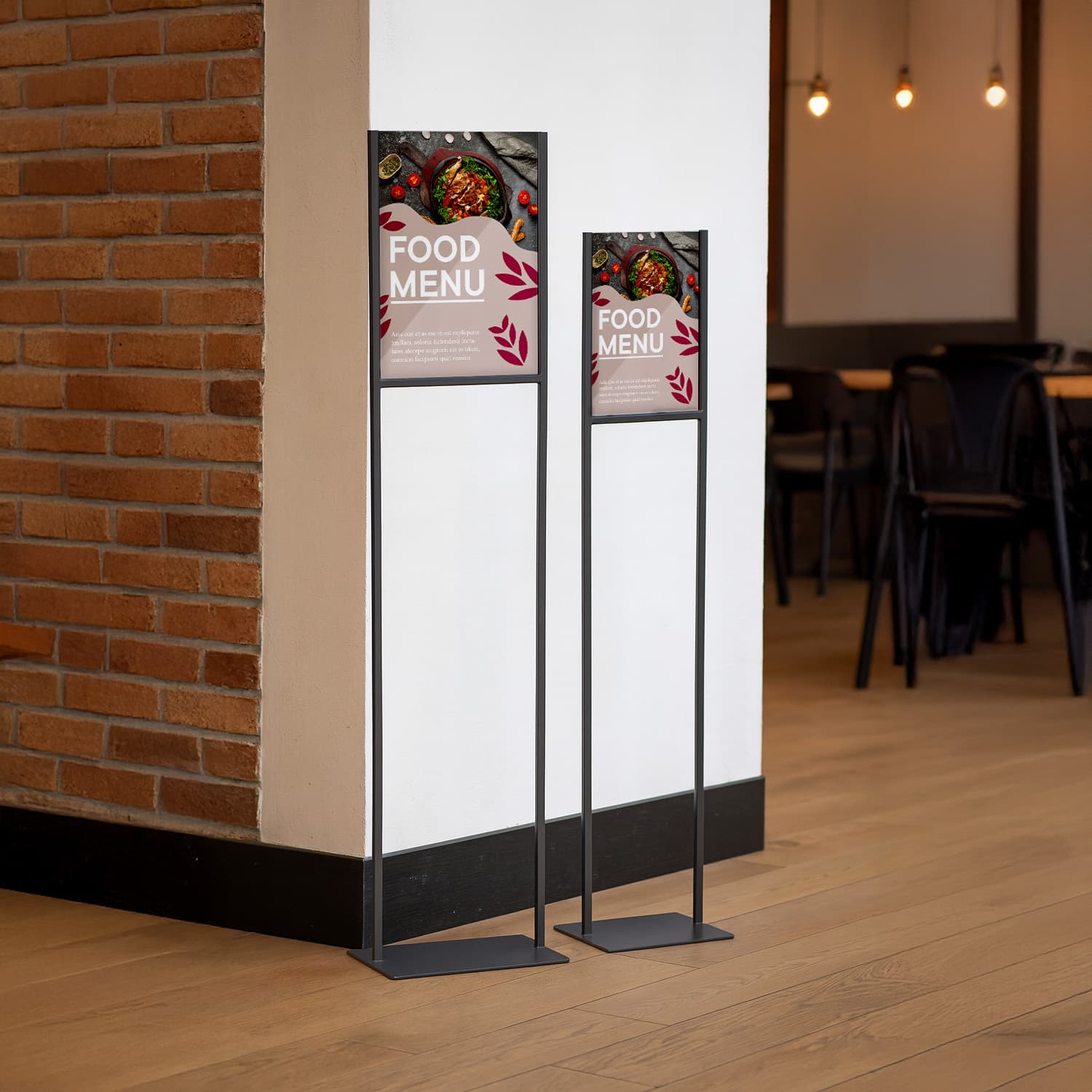 Infostandaard Europel metaal met acryl bord A3 zwart 6