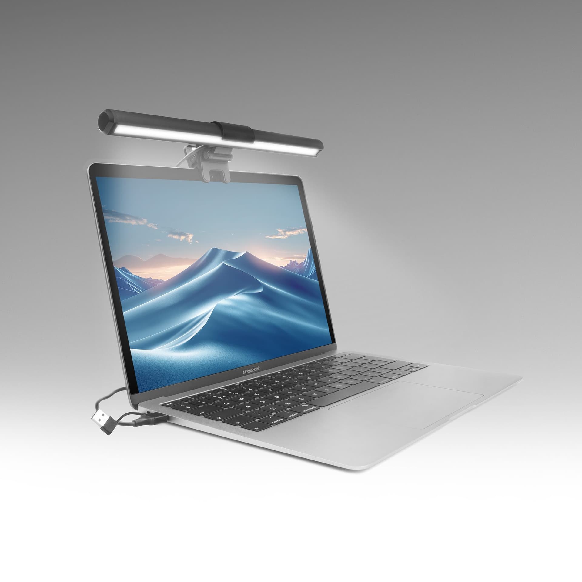 Laptoplamp ACT Clip-on led dimbaar USB 2