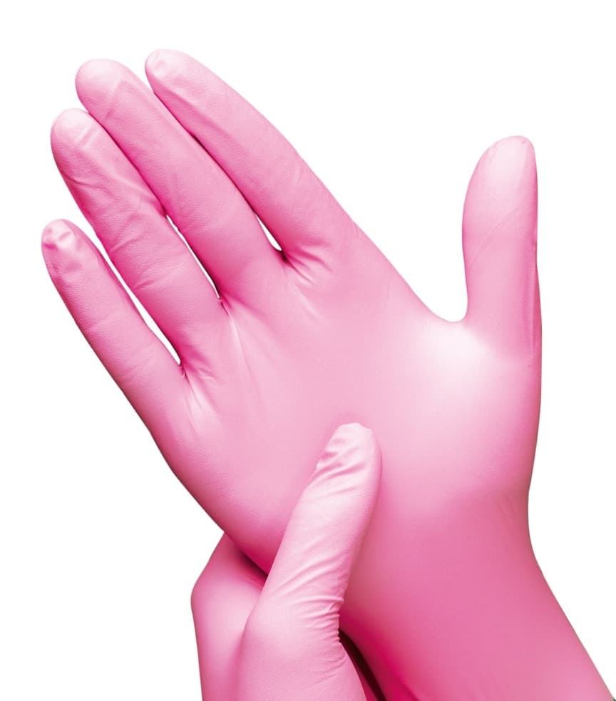 Handschoen Hynex nitril M roze 3.5gr 100 stuks 2