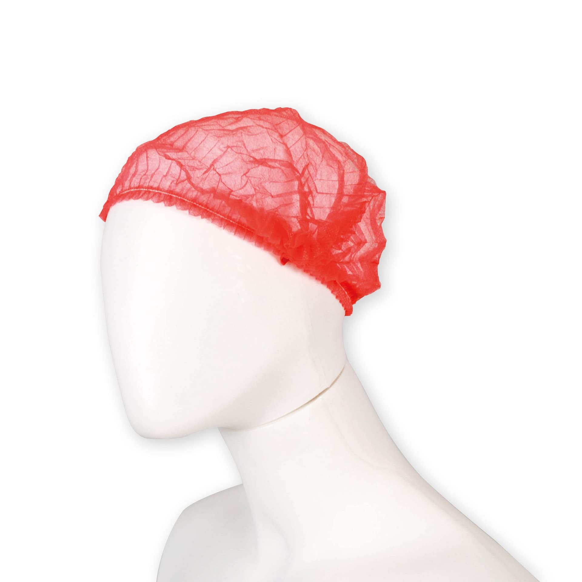 Haarnet Hynex clip non-woven rood pp 100 stuks 2