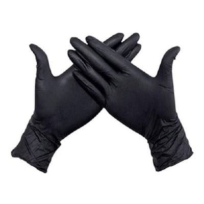Handschoen Hynex nitril M zwart 5gr extra sterk100 stuks 2