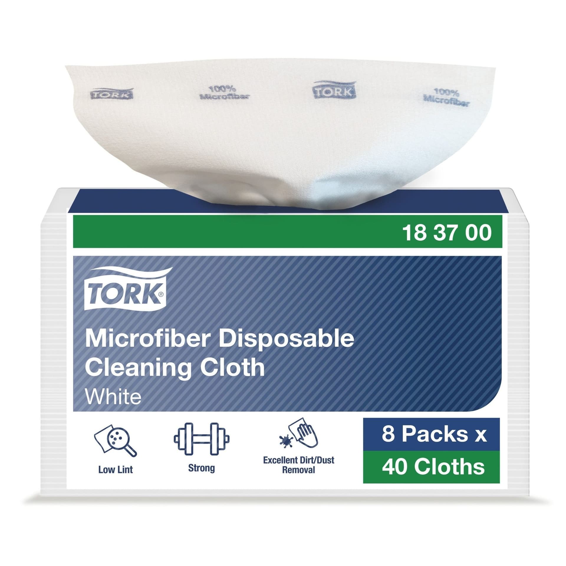 Microvezeldoek Tork Premium disposable 40 vel wit 183700 2
