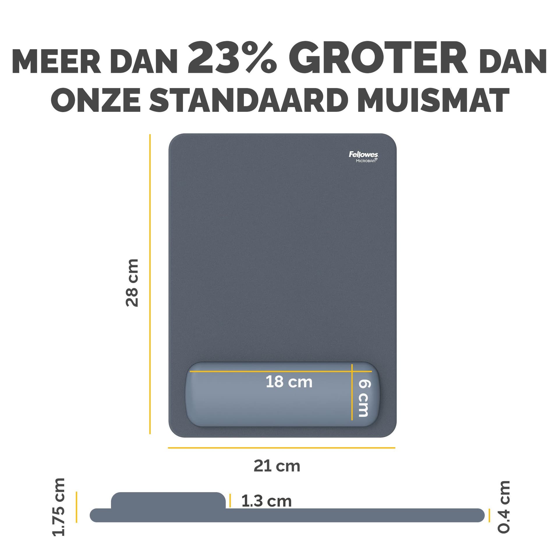 Muismat met polssteun Fellowes Breyta XL blauw 2