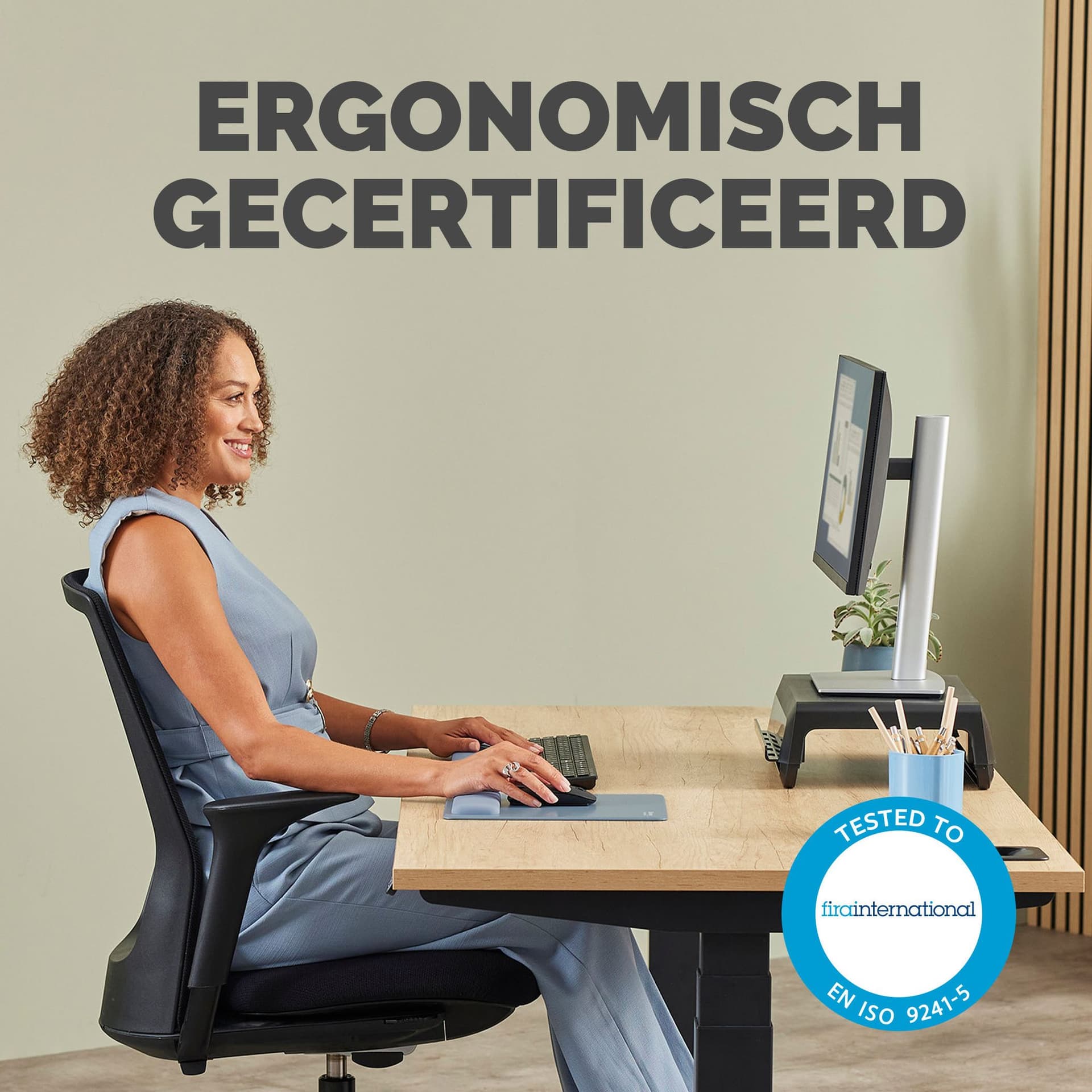 Muismat met polssteun Fellowes Breyta XL blauw 7