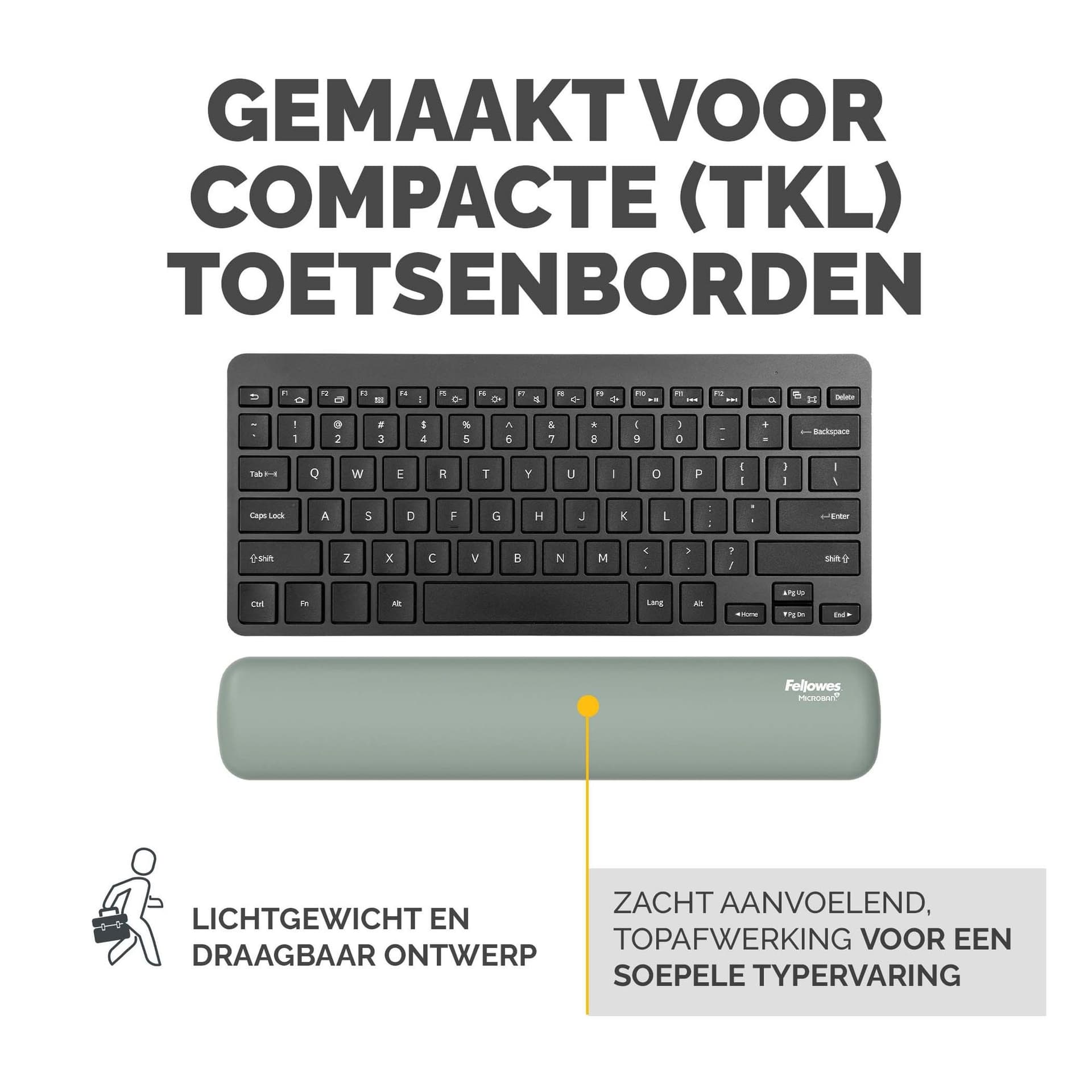 Polssteun Fellowes Breyta compact saliegroen 3