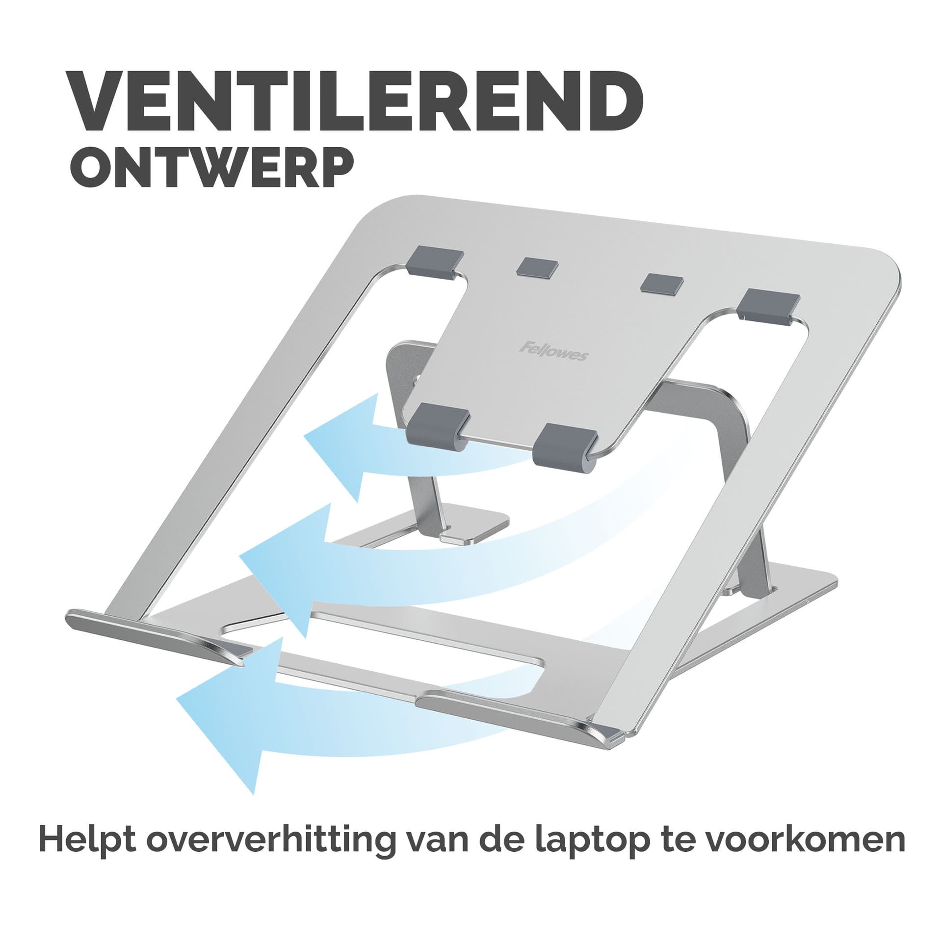 Laptopstandaard Fellowes Alumia zilver 7