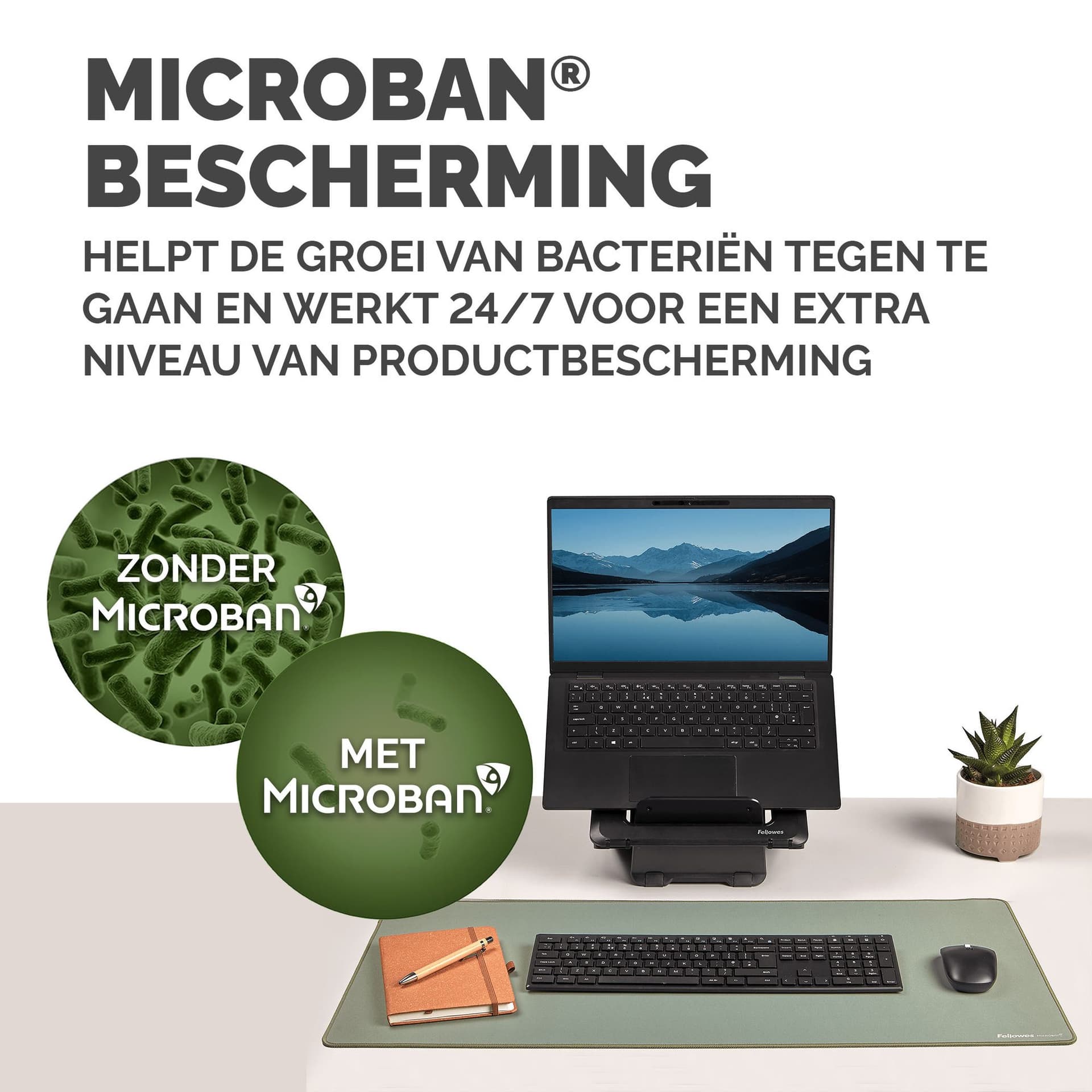 Bureau-onderlegger Fellowes Breyta saliegroen 3