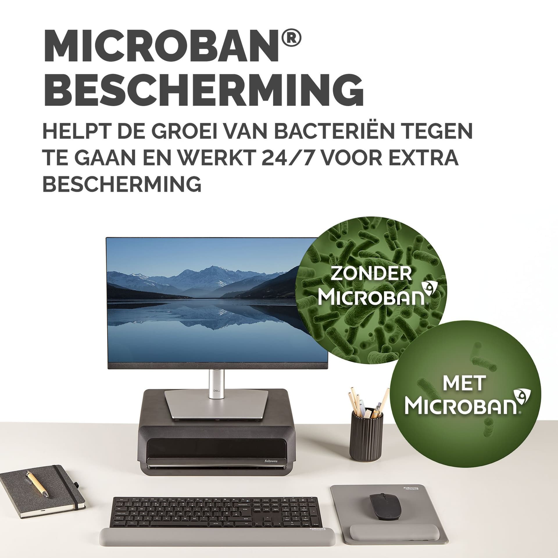 Muismat met polssteun Fellowes Breyta XL grijs 5